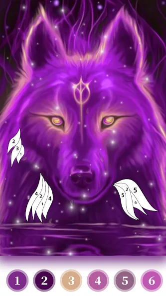 Wolf Coloring Book Color Game (Вульф Колоринг Бук Колор Гейм)  [МОД Menu] Screenshot 4