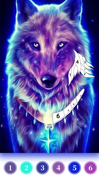 Wolf Coloring Book Color Game (Вульф Колоринг Бук Колор Гейм)  [МОД Menu] Screenshot 5